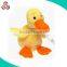 wholesale yellow color safety plush stuffed dock toy