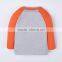 Spring autumn gray printing tiger orange sleeve kids t-shirt printing