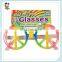 Plastic Funny Hippie Fancy Costume Rainbow Peace Party Glasses HPC-0622