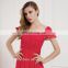 C5043 A-Line scoop Sweetheart Cap sleeve Ruched top chiffon bridal dress