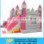 Giant pink castle with slide/inflatble castle combo