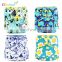 Elinfant reusable cloth diaper for baby Bamboo cotton colorful line piping diaper manufacturer
