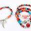 Fashion jewelry Wings bracelets multilayer classic glass beads bracelet setting