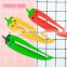 Latest popular korean kawaii stationery promotion High quality hot selling funny chili shaped wooden ruler for student