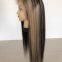KHH Deep Curly Human Hair Wigs Highlight Brown/Blonde Brazilian Virgin Hair Wigs Pre Plucked Human Hair Lace Front Wigs