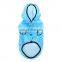 Best Sell Transparent Waterproof Pet Dog Raincoat Blue