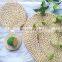 I@home Heat Resistant Macrame Oval Grass Natural Braided Straw Round Table Mat Placemat