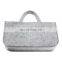 grey color tote bag in backpack small women felt storage bags fashion handbag