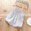 Children's clothing cotton and linen sling romper 6-color one-piece