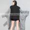 TWOTWINSTYLE Patchwork Hit Color Lapel Collar Batwing Sleeve Oversize Jacket For Women