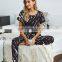 2020 New Style Women's Home Wear One-Piece Case Summer Tie-dye Printed One-piece Pajama  nightgown