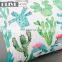 Linen Custom Design Hemp Tropical Rain Forest Leaf Cactus Printing Outdoor Pillow Cushion With Tassels