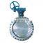 Stainless steel seal WCB body Triple eccentric worm gear driven butterfly valve
