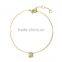 WL1064 14k gold chain link bracelets girls hand chain bracelet