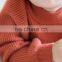 Rib Knit Kids O Neck Cashmere Pullover Sweater
