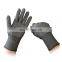 Dark blue HPPE stainless steel wire cut resistant grade 5 cut resistant gloves