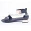 Fancy design new model woman low heel ankle sandals 2016 with back zipper