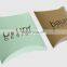 Custom wholesale paper gift packaging CMYK printing pillow box