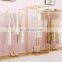 Floor-standing women's clothing display racks clothes racks gold hangers double-layer rack