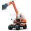 Small 7 ton wheeled excavator XY75W/XY75W-8/XY75W-9 for sale
