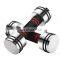 Home Gym Workout Electroplating Pure Steel dumbbell Set Adjustable Chrome Dumbbell with Foam Handles
