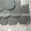 Natural split fish scale black slate roofing cladding