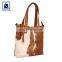 Stylish Look Modern Design Luxury Fashionable Matching Stitching Vintage Style Women Genuine Leather Handbag