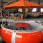 Adult water park sea floating bbq boat donut barbecue boat price