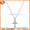 2016 new Stainless steel korea cross necklace for lady