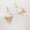 Earring, Alloy Gold Fashion Earring, Crystal Earring Jewelry PT2140