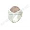 sterling silver 925 plain band ring jewellery,rose quartz gemstone wholesale jewelry