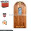 Mahogany solid wooden round top doors interior