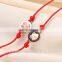 Monkey pendant red rope women bracelet wholesale jewelry 18K Gold Shell