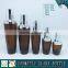 Amber coloured cosmetic glass lotion bottles with silver pump cap