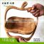 100% Bamboo Made Apple Shape Folding Fruit Basket