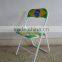 Metal Folding Chair With PVC Cushion Seat for Living Room Furniture