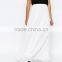 Fashion Custom Designs Summer White Pleated Long Maxi Skirt For Women China Manufacture