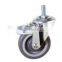 Swivel/Swivel Brake Threaded Stem Castor Fitted with TPU Wheel