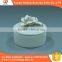 Round style white glazed ceramic beautiful jewelry box