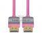 Slim Flexible Dual colors 2.0 versions HDMI A male to A male Cable high speed HDMI cable