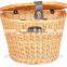 High quality durable bicycle front wicker basket with lid