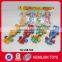 cartoon plastic traffic set toys with pullback function