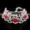 2015 Fashion alloy chain bangle with crystal/custom resin bracelets