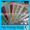 Custom transparent pvc sticker/transparent sticker label with hot stamping