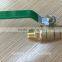 1/2''-1''male thread NPT water Brass ball valves with Drain