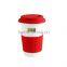 2016 Promotional wholesale ceramic travel coffee mug silicon lid