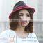 Ladies Small Straw Hats With Sinamay Ornaments For Party / Wedding / Trip