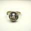 Clear Quartz Facet 925 Sterling Silver Fashion Ring,Checker Cut White Gemstone Ring, Designer Oxidized Silver Handmade Jewellery
