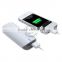 Free custom logo unique external battery charger usb mobile power bank with flash light