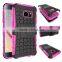 Hot Selling 8 Colors Silicone Armor Hybrid Phone Case Back Cover For S7/S7 Edge Waterproof With Kickstand
